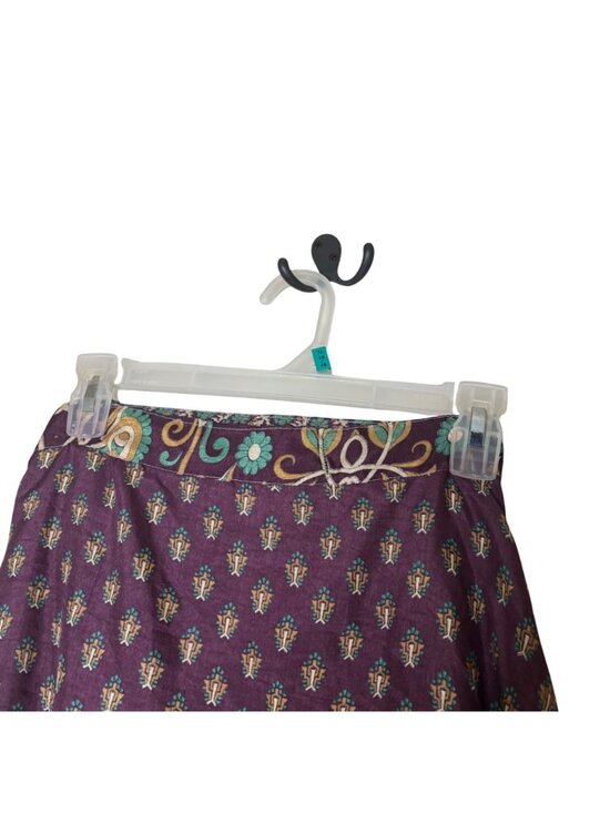 NWT Reversible Silk Wrap Skirt Boho Patchwork Maxi Festival Dress Large Hippie - Picture 6 of 6